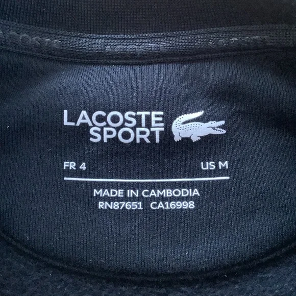 Lacoste Graphic Logo Tape Crewneck Sweatshirt - Picture 8 of 12